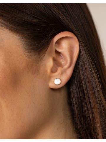 PURELEI Ohrringe White Gloss in Gold