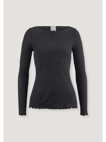 Hessnatur Longsleeve Fitted in schwarz