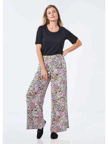 GOLDNER Kurzgröße:  Hose Hose mit weitem Bein in bunt / gemustert
