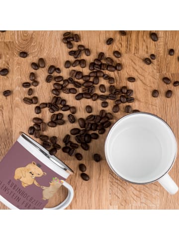 Mr. & Mrs. Panda Camping Emaille Tasse 40. Hochzeitstag Rubinhoc... in Kaffa Coffee