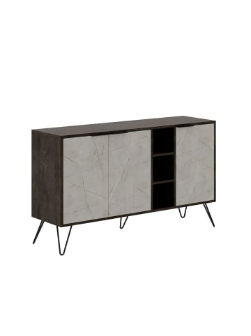 CALICOSY Sideboard CLARA in Gealterte - (W) 142 x (H) 83 x (L) 35,6 cm