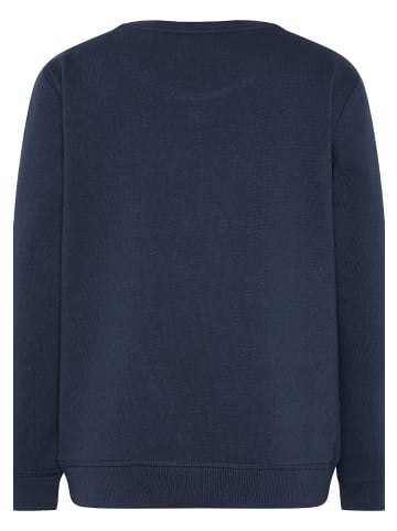 Polo Sylt Sweatshirt im floralem Logo-Design in Blau