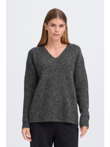 Oxmo V-Ausschnitt-Pullover OXISELMA in Grau