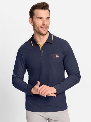 WITT WEIDEN Langarm-Poloshirt in marine