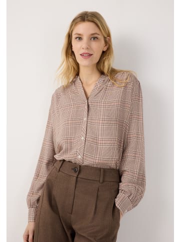 More & More lockere Karo-Stehkragenbluse in multicolour check