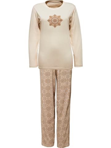 REDBEST Single-Jersey Schlafanzug in creme