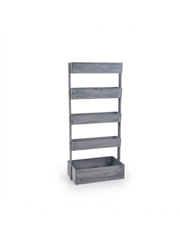 relaxdays Vertikalbeet in Grau - (B)80 x (H)180 x (T)48 cm