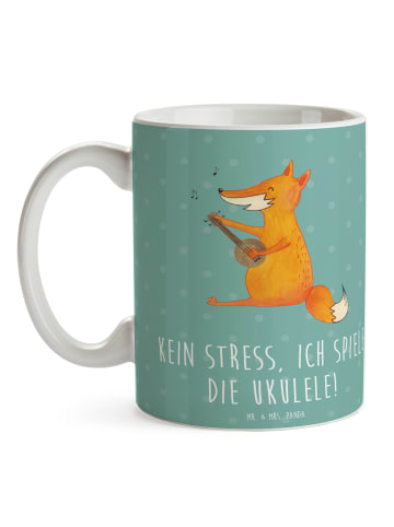Mr. & Mrs. Panda Kaffeebecher Ukulele Entspannung mit Spruch in Meeresbrise