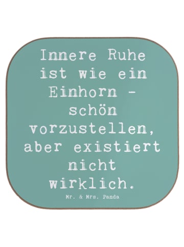 Mr. & Mrs. Panda Tischuntersetzer Spruch Innere Ruhe mit Spruch in Meeresbrise