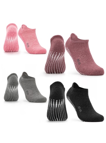 Occulto 2-4er Pack Yogasocken Mady 4P,BlkGryPinkRed 39-42