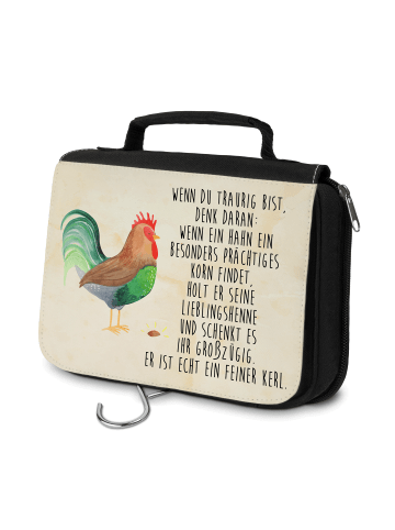 Mr. & Mrs. Panda Schminktasche Hahn Korn mit Spruch in Vintage