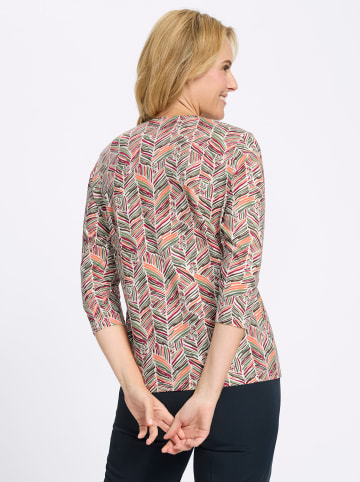 Sieh an! 3/4-Arm-Shirt in papaya-khaki-bedruckt