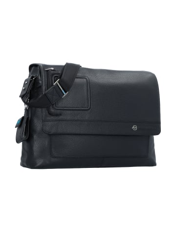 Piquadro Vibe Aktentaschen Messenger Leder 41 cm Laptopfach in black