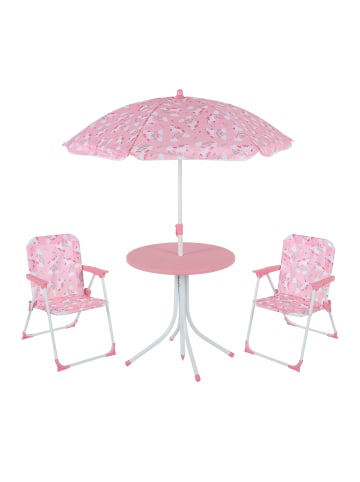 relaxdays Camping Kindersitzgruppe "Einhorn" in Rosa