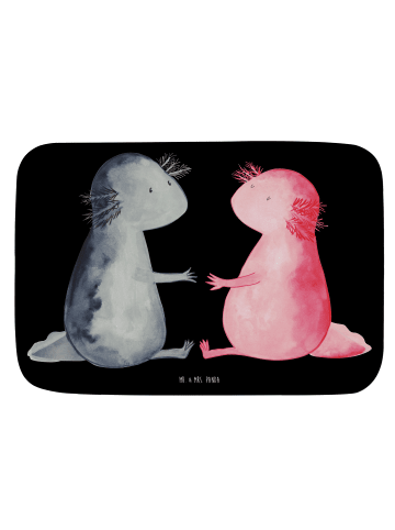 Mr. & Mrs. Panda Duschvorleger Axolotl Liebe ohne Spruch in Schwarz
