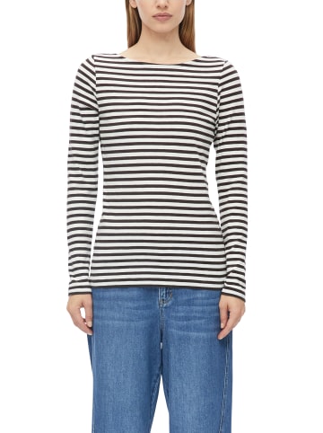 s.Oliver Langarmshirt in schoko weiß - 0002