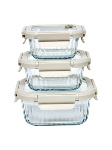 5five Simply Smart Set mit 3 quadratischen in Transparent, (B) 12 x (H) 6 x (L) 12 cm