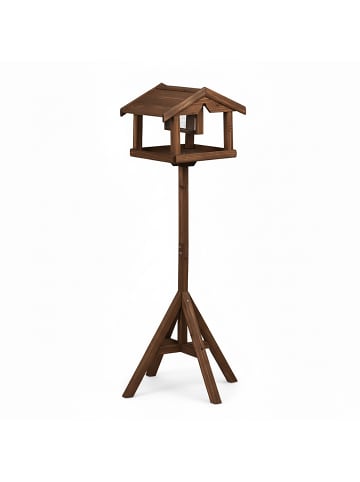 relaxdays Vogelfutterhaus in Braun - (B)50 x (H)117 x (T)50 cm