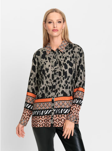 Heine Druckbluse in schlamm-orange-bedruckt