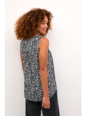 Kaffe Ärmellose Bluse KAamber Regular fit in Black / Chalk Flower