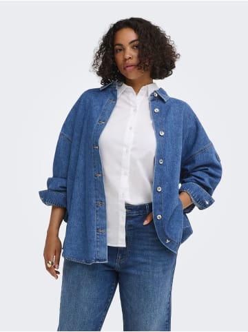 ONLY Carmakoma Jeanshemd in Medium Blue Denim