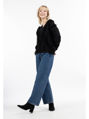 IZIA Damen Strickpullover in Schwarz