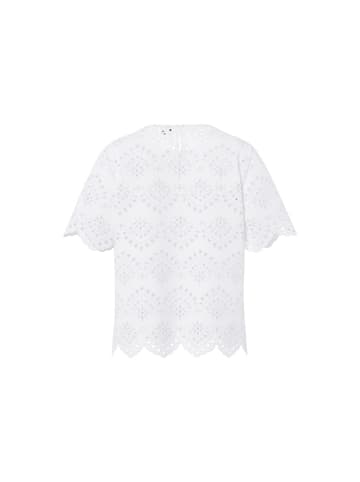 Pieces Halbarmbluse in Bright White