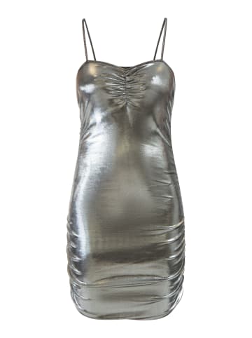 faina Damen Strick Trägerkleid Mini in Schwarz Metallisch