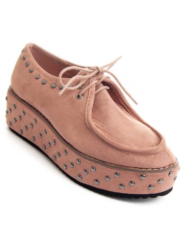 Montevita Schnürschuhe Keilabsatz-Schuhee Pink in Rosa