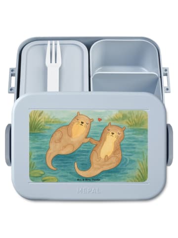 Mr. & Mrs. Panda MEPAL Bentobox Otter Hände halten Design ohne S... in Blau Pastell