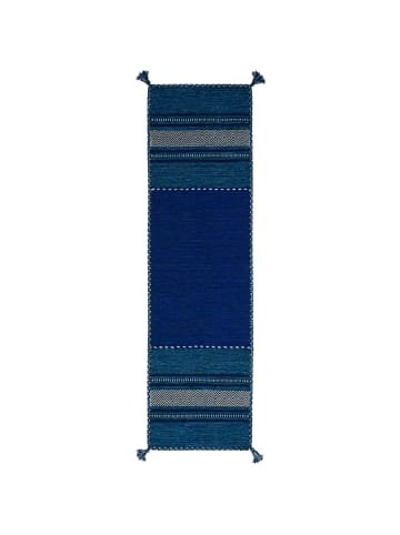 Pergamon Läufer Kelim Navarro in blau