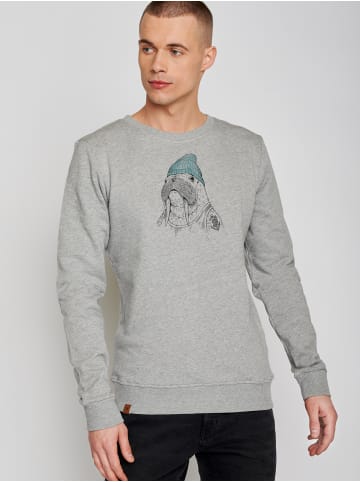 GreenBomb Sweatshirt Animal Walrus in Heidekraut Grau