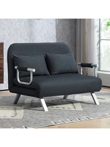 HOMCOM Schlafsofa-111B x 80T x 78H cm-Schwarz