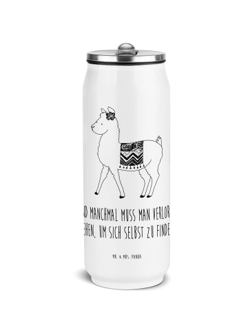 Mr. & Mrs. Panda Trinkflasche Alpaka Stolz mit Spruch in Weiß