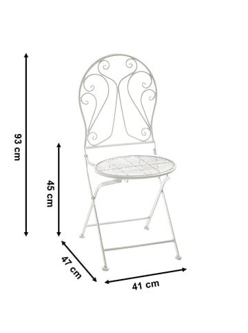 kobolo Gartenstuhl CREAMMETAL in Weiß