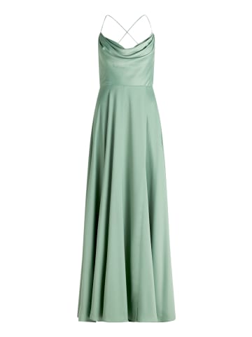 Vera Mont Abendkleid mit Wasserfallausschnitt in Foggy Green