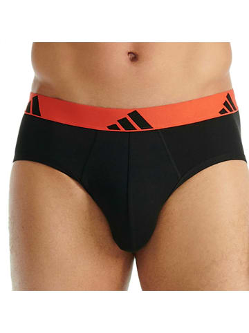 adidas 3er Pack Brief Active Flex Cotton in Schwarz