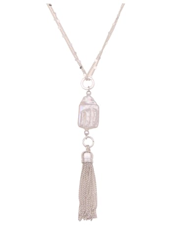 Leslii Modeschmuckkette Muschel Tassel in silber