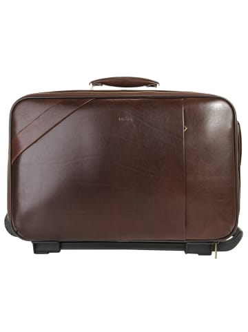 Bagan Business Trolley AMERIGO VESPUCCI echt Leder in dunkelbraun