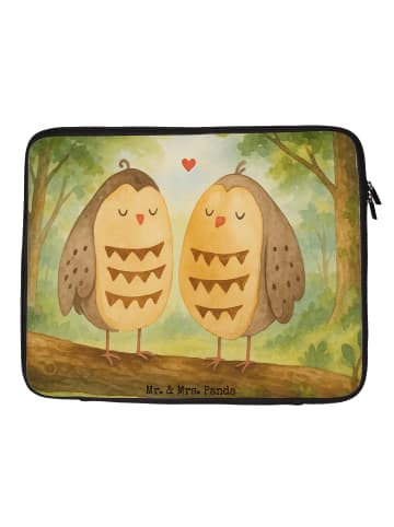 Mr. & Mrs. Panda Laptoptasche Eulen Liebe Design ohne Spruch in Weiß