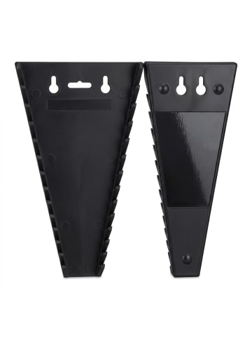relaxdays 2 x Maulschlüssel-Halter in Schwarz