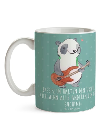 Mr. & Mrs. Panda Trinkbecher Bassgitarre Groove mit Spruch in Meeresbrise