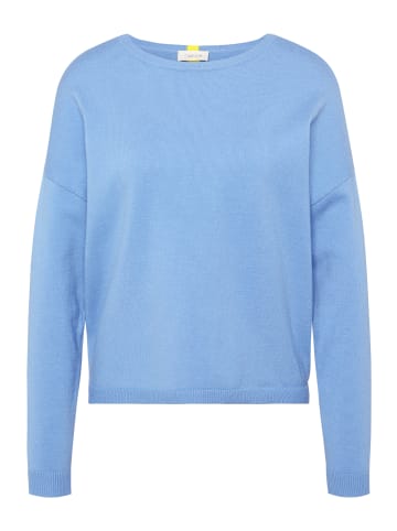 CARTOON Strickpullover mit Rundhalsausschnitt in Blue/Yellow