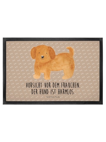 Mr. & Mrs. Panda Fußabtreter Hund Flauschig mit Spruch in Hundeglück