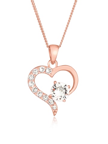 Elli Halskette 925 Sterling Silber Herz in Rosegold