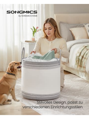 SONGMICS Wäschekorb Stowit in Taubengrau - (B)50 x (H)46 x (T)50 cm