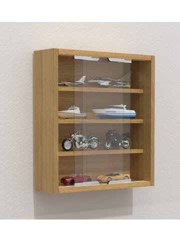 VCM  Hängevitrine Wandvitrine Sammel Deko Agisa S in Buche