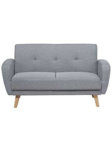 Beliani 2-Sitzer Sofa FLORLI in Grau/Braun - (W) 155 x (H) 82 x (L) 85 cm