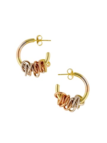 grassland Women Hinged Clasp Earrings in Gold Multicolor
