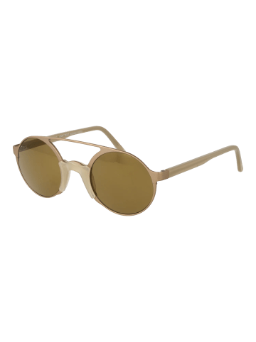 Andy Wolf Unisex Sonnenbrille Rund Gold